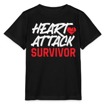 Survivor of a heart attack Heart attack - Stanley/Stella MINI CREATOR Kids’ T-Shirt - black - Front - Mikhail (115cm)