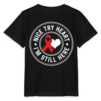 Beau cœur d’essai je suis toujours là - T-shirt bio MINI CREATOR Stanley/Stella Enfant - noir - Devant - Mikhail (115cm)