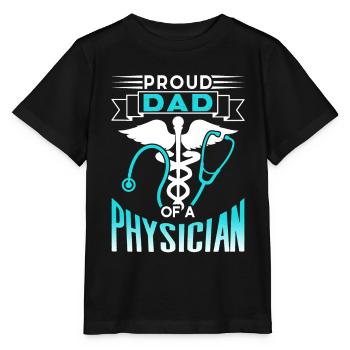 Fier père d’un médecin médecin médecin médecin médecin - T-shirt bio MINI CREATOR Stanley/Stella Enfant - noir - Devant - Mikhail (115cm)