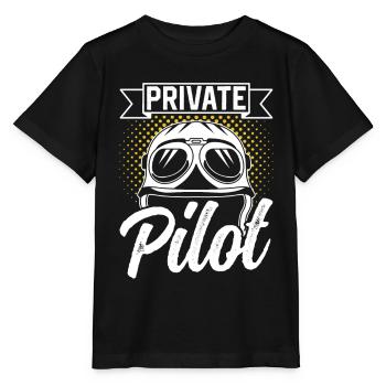 Pilote privé Avion léger Avion léger Jet - T-shirt bio MINI CREATOR Stanley/Stella Enfant - noir - Devant - Mikhail (115cm)
