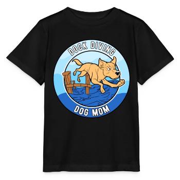 Dock Diving Dog Mom - Stanley/Stella Kinder T-Shirt MINI CREATOR  - Schwarz - Vorne - Mikhail (115cm)