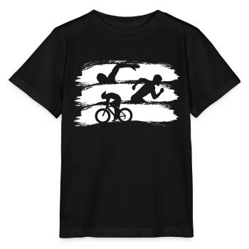 Triathlon Rennen - Stanley/Stella Kinder T-Shirt MINI CREATOR  - Schwarz - Vorne - Mikhail (115cm)