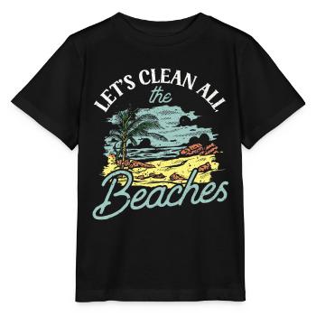 Let's clean up all beaches Beach Clean Up - Stanley/Stella MINI CREATOR Kids’ T-Shirt - black - Front - Mikhail (115cm)