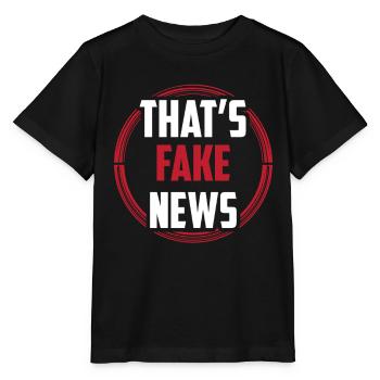 Ce sont de fausses nouvelles Liberté de la presse Droit de la presse - T-shirt bio MINI CREATOR Stanley/Stella Enfant - noir - Devant - Mikhail (115cm)