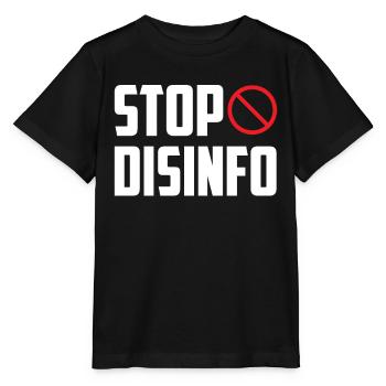 Désinfo Stop Press Loi Liberté de la presse - T-shirt bio MINI CREATOR Stanley/Stella Enfant - noir - Devant - Mikhail (115cm)