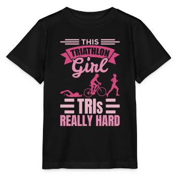 Triathlete Girls - Stanley/Stella MINI CREATOR Kids’ T-Shirt - black - Front - Mikhail (115cm)