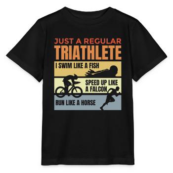 Schlechter Triathlet - Stanley/Stella Kinder T-Shirt MINI CREATOR  - Schwarz - Vorne - Mikhail (115cm)