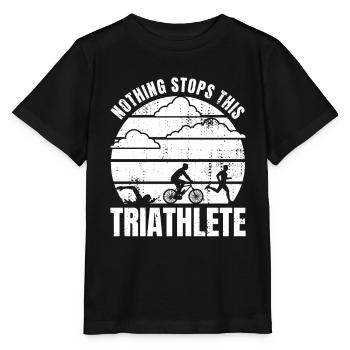 Triathlon Motivation - Stanley/Stella Kinder T-Shirt MINI CREATOR  - Schwarz - Vorne - Mikhail (115cm)