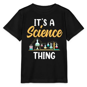 Est une chose scientifique scientifique - T-shirt bio MINI CREATOR Stanley/Stella Enfant - noir - Devant - Mikhail (115cm)