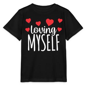 Je m’aime moi-même amour-amour de soi doux - T-shirt bio MINI CREATOR Stanley/Stella Enfant - noir - Devant - Mikhail (115cm)