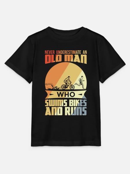 Alter Triathlet - Stanley/Stella Kinder T-Shirt MINI CREATOR  - Schwarz