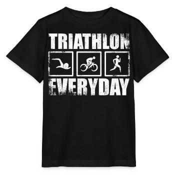 Triathlon Routine - Stanley/Stella Kinder T-Shirt MINI CREATOR  - Schwarz - Vorne - Mikhail (115cm)
