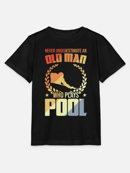 Alten Mann der Poolbillard spielt - Stanley/Stella Kinder T-Shirt MINI CREATOR - Schwarz
