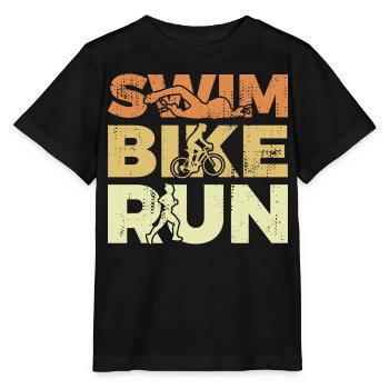 Triathlon Mädchen - Stanley/Stella Kinder T-Shirt MINI CREATOR  - Schwarz - Vorne - Mikhail (115cm)