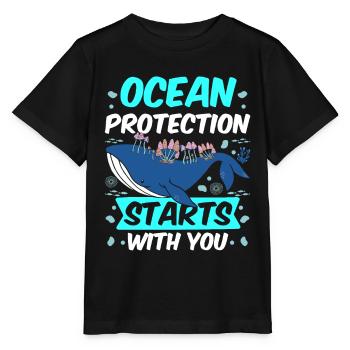 La protection des mers commence avec vous mer mer - T-shirt bio MINI CREATOR Stanley/Stella Enfant - noir - Devant - Mikhail (115cm)