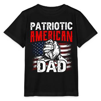 Patriotic American Father USA US Patriot - Stanley/Stella MINI CREATOR Kids’ T-Shirt - black - Front - Mikhail (115cm)
