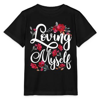 Je m’aime moi-même amour-amour de soi doux - T-shirt bio MINI CREATOR Stanley/Stella Enfant - noir - Devant - Mikhail (115cm)