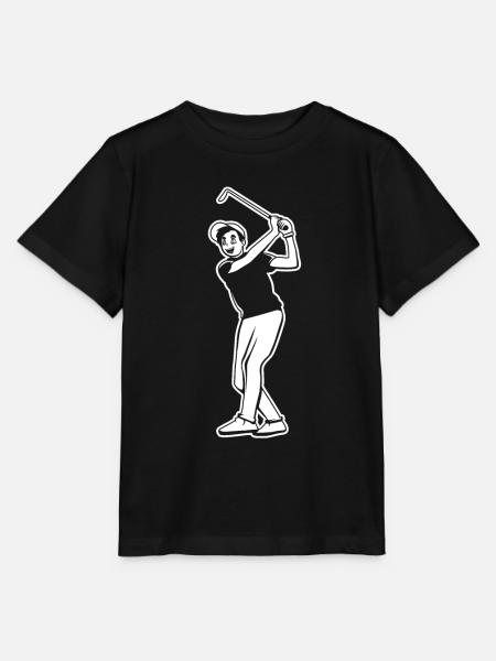 Golfspieler Junge - Stanley/Stella Kinder T-Shirt MINI CREATOR  - Schwarz