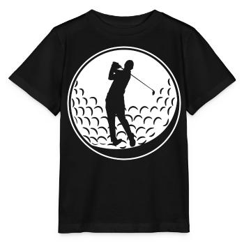 Balle de golf - T-shirt bio MINI CREATOR Stanley/Stella Enfant - noir - Devant - Mikhail (115cm)
