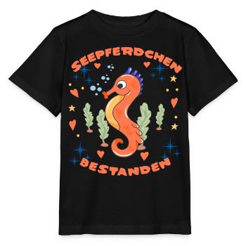 Seepferdchen Bestanden - Stanley/Stella Kinder T-Shirt MINI CREATOR  - Schwarz - Vorne - Mikhail (115cm)