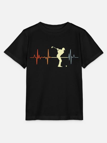 Golf Herzklopfen - Stanley/Stella Kinder T-Shirt MINI CREATOR - Schwarz