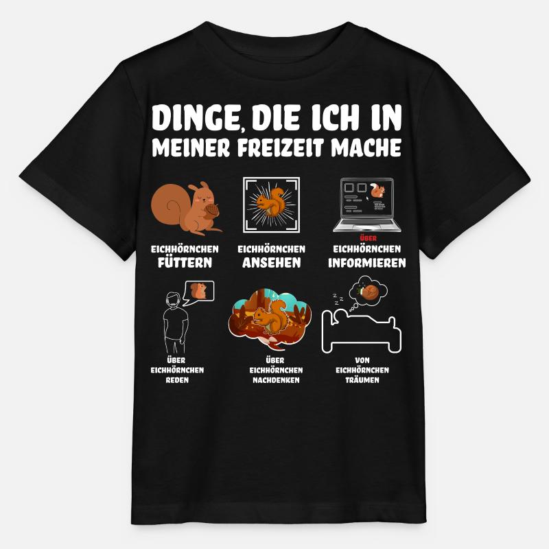 Eichhörnchen - Funny Shirts - Lustiger Spruch - Stanley/Stella Kinder T-Shirt MINI CREATOR  - Schwarz