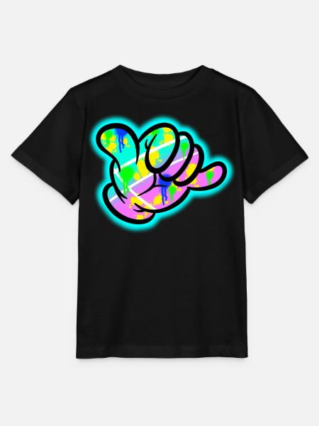 Shaka Graffiti Farbexplosion - Stanley/Stella Kinder T-Shirt MINI CREATOR - Schwarz