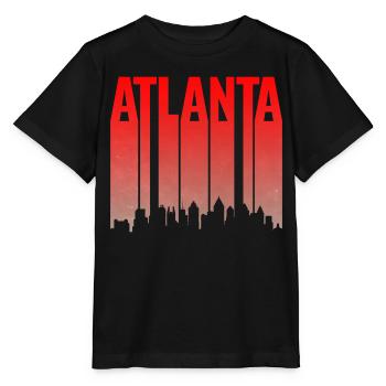 Atlanta Skyline Gradient - Stanley/Stella MINI CREATOR Kids’ T-Shirt - black - Front - Mikhail (115cm)