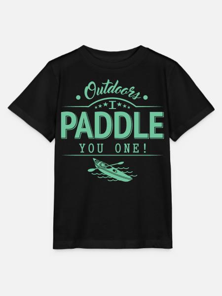 Draußen Paddele ich dir eins - Stanley/Stella Kinder T-Shirt MINI CREATOR - Schwarz