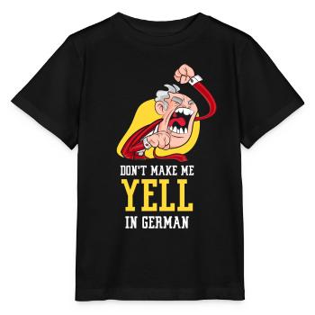 Ne me forcez pas à crier la voix allemande - T-shirt bio MINI CREATOR Stanley/Stella Enfant - noir - Devant - Mikhail (115cm)