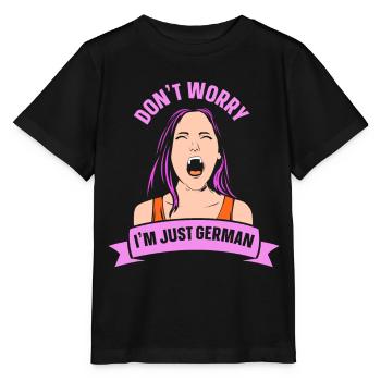 Keine Sorge Ich Bin Nur Deutscher Stimme Deutsch - Stanley/Stella Kinder T-Shirt MINI CREATOR  - Schwarz - Vorne - Mikhail (115cm)