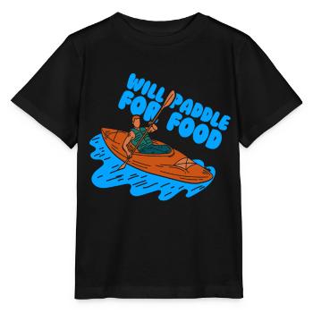 Pagayer pour la nourriture Kayak Hobby Kayak - T-shirt bio MINI CREATOR Stanley/Stella Enfant - noir - Devant - Mikhail (115cm)
