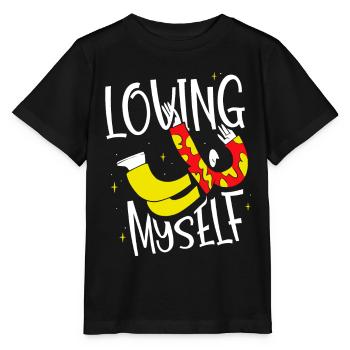 Je m’aime moi-même amour-amour de soi doux - T-shirt bio MINI CREATOR Stanley/Stella Enfant - noir - Devant - Mikhail (115cm)