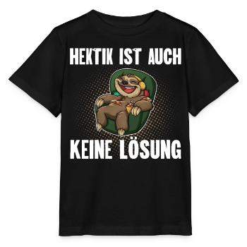 Hektik Ist Auch Keine Lösung - Stanley/Stella Kinder T-Shirt MINI CREATOR  - Schwarz - Vorne - Mikhail (115cm)