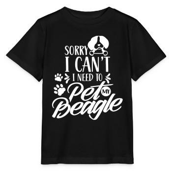 Kann Nicht Ich Muss Meinen Beagle Streicheln Hund - Stanley/Stella Kinder T-Shirt MINI CREATOR  - Schwarz - Vorne - Mikhail (115cm)