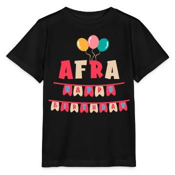 T-shirt Afra joyeux anniversaire joyeux anniversaire - T-shirt bio MINI CREATOR Stanley/Stella Enfant - noir - Devant - Mikhail (115cm)