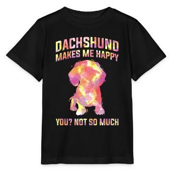 Dachshund Gift Dixie Viennese Doxie Dachshund - Stanley/Stella MINI CREATOR Kids’ T-Shirt - black - Front - Mikhail (115cm)