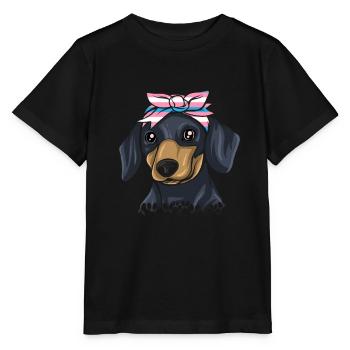Dachshund Geschenk Dixie Wiener Doxie Dackel - Stanley/Stella Kinder T-Shirt MINI CREATOR  - Schwarz - Vorne - Mikhail (115cm)