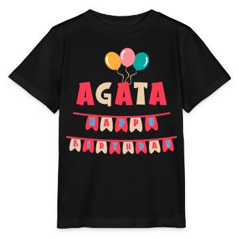 Agata t-shirt joyeux anniversaire joyeux anniversaire - T-shirt bio MINI CREATOR Stanley/Stella Enfant - noir - Devant - Mikhail (115cm)