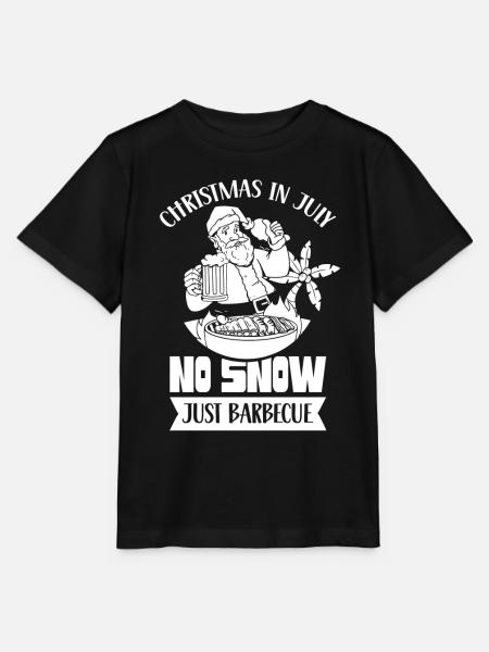 Christmas In July Kein Schnee Nur Barbecue Santa - Stanley/Stella Kinder T-Shirt MINI CREATOR - Schwarz