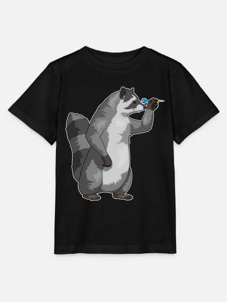 Waschbär Dart Dartpfeil - Stanley/Stella T-shirt MINI CREATOR til børn - sort