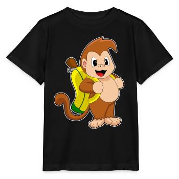 Monkey Banana - Stanley/Stella MINI CREATOR Kids’ T-Shirt - black - Front - Mikhail (115cm)