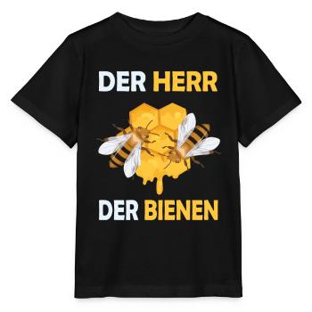 Bienenzucht und Honig - Stanley/Stella Kinder T-Shirt MINI CREATOR  - Schwarz - Vorne - Mikhail (115cm)