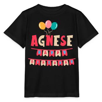 T-shirt Agnese joyeux anniversaire joyeux anniversaire - T-shirt bio MINI CREATOR Stanley/Stella Enfant - noir - Devant - Mikhail (115cm)