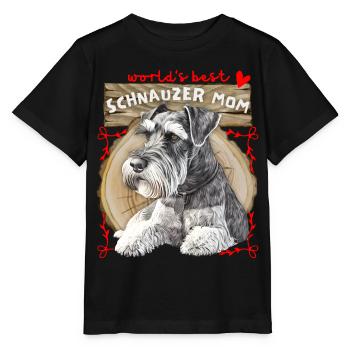 Schnauzer, Best-Schnauzer-Mom, Schnauzer-Mama - Stanley/Stella Kinder T-Shirt MINI CREATOR  - Schwarz - Vorne - Mikhail (115cm)