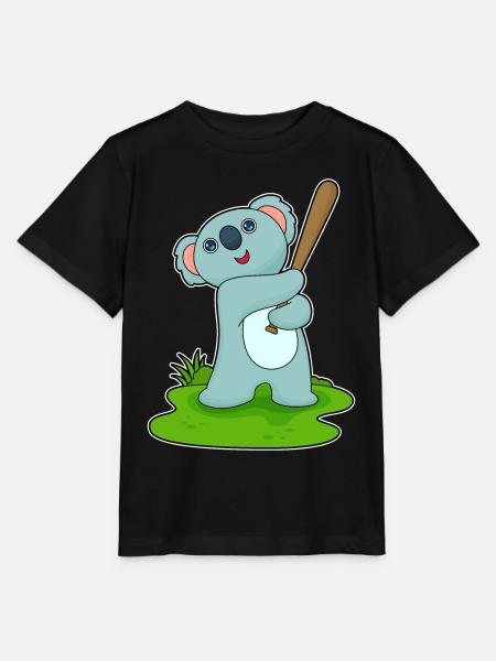 Koala Baseball Baseballschläger - Stanley/Stella Kinder T-Shirt MINI CREATOR - Schwarz