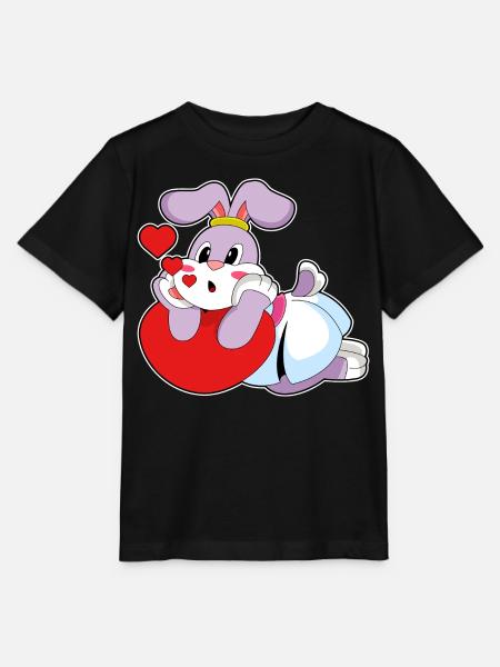 Hase Braut Herz Hochzeit - Stanley/Stella Kinder T-Shirt MINI CREATOR - Schwarz