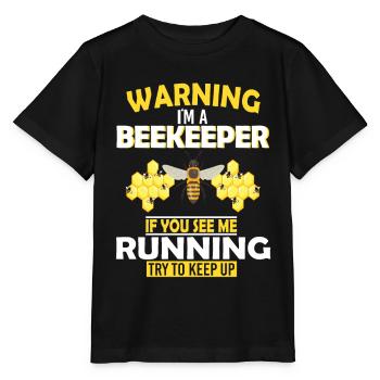 Bienenzucht und Honig - Stanley/Stella Kinder T-Shirt MINI CREATOR  - Schwarz - Vorne - Mikhail (115cm)