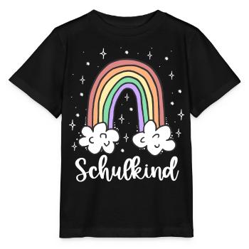 Schulkind Regenbogen Einschulung Geschenk - Stanley/Stella Kinder T-Shirt MINI CREATOR  - Schwarz - Vorne - Mikhail (115cm)