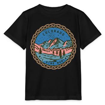 État du Colorado, Nil-Sine-Numine, États-Unis - T-shirt bio MINI CREATOR Stanley/Stella Enfant - noir - Devant - Mikhail (115cm)